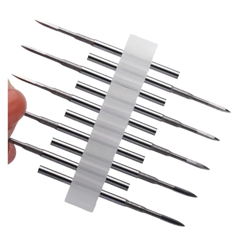 Bohrbutten 10er-Pack Hartmetall-Nagelbohrer-Set, mehrfarbig(No2 10pc9(a44b)) von YDHSIKK