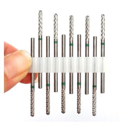 Bohrbutten 10er-Pack Hartmetall-Nagelbohrer-Set, mehrfarbig(No25) von YDHSIKK