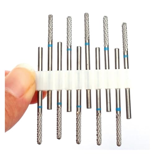 Bohrbutten 10er-Pack Hartmetall-Nagelbohrer-Set, mehrfarbig(No26) von YDHSIKK