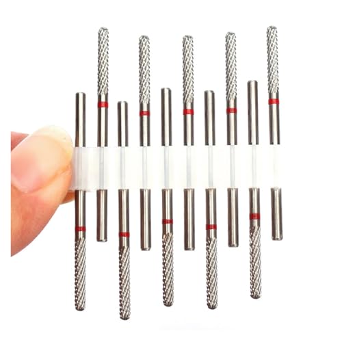 Bohrbutten 10er-Pack Hartmetall-Nagelbohrer-Set, mehrfarbig(No27) von YDHSIKK