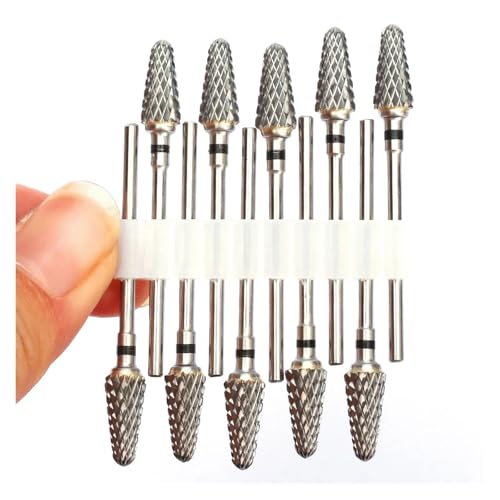 Bohrbutten 10er-Pack Hartmetall-Nagelbohrer-Set, mehrfarbig(No29) von YDHSIKK