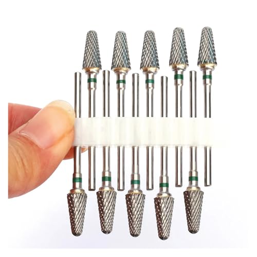 Bohrbutten 10er-Pack Hartmetall-Nagelbohrer-Set, mehrfarbig(No30) von YDHSIKK