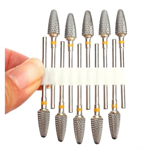 Bohrbutten 10er-Pack Hartmetall-Nagelbohrer-Set, mehrfarbig(No36) von YDHSIKK