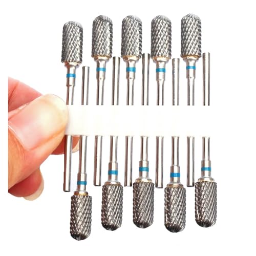Bohrbutten 10er-Pack Hartmetall-Nagelbohrer-Set, mehrfarbig(No37) von YDHSIKK
