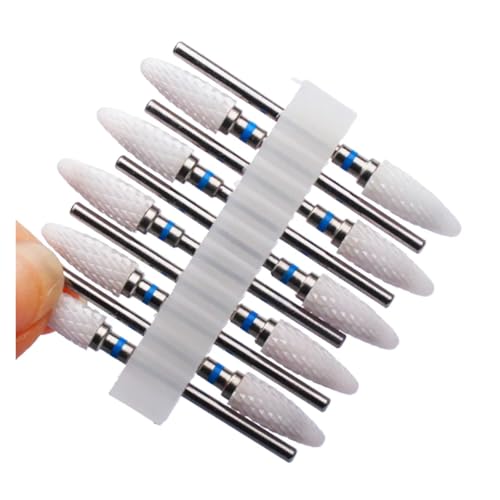 Bohrbutten 10er-Pack Hartmetall-Nagelbohrer-Set, mehrfarbig(No46) von YDHSIKK