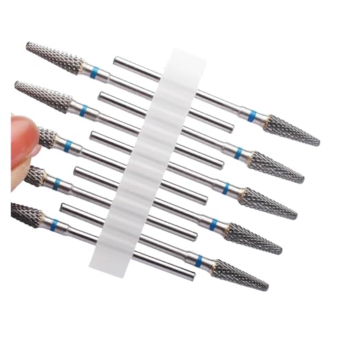 Bohrbutten 10er-Pack Hartmetall-Nagelbohrer-Set, mehrfarbig(No8 10pc(a4c)) von YDHSIKK