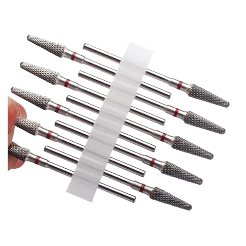 Bohrbutten 10er-Pack Hartmetall-Nagelbohrer-Set, mehrfarbig(No9 10pc(a4d)) von YDHSIKK