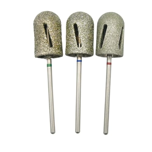Bohrbutten 13x19mm Diamant Kappe Pediküre Nagel Bohrer Polieren Bit for Nagel Zubehör Mit Box(Coarse) von YDHSIKK