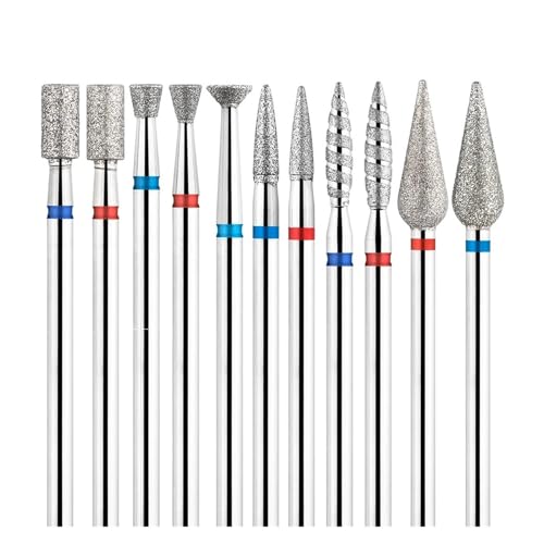 Bohrbutten 3 Stück Diamant-Nagelbohrer, 3/32 Zoll, elektrischer Feilenfräser for die Nagelhautentfernung bei der Maniküre(Tp-260-050r) von YDHSIKK