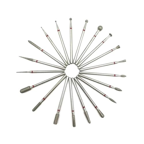 Bohrbutten 5 Stück Diamant-Hartmetall-Fräser, Maniküre-Nagelbohrer, Bits for natürliche und künstliche Nägel, Edelstahl(Cd-xf-box) von YDHSIKK