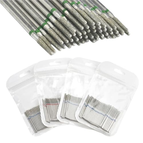 Bohrbutten 50 Stück Diamant-Nagelbohrer-Bits for elektrische Maniküre und Pediküre, Nagelhautreinigung, Entfernung abgestorbener Haut, mehrfarbig(Set A092) von YDHSIKK