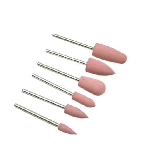 Bohrbutten 6 Stück Diamant-Nagelbohrer aus Keramik, 2,35 mm Schaft, for Maniküre(Cs6-5) von YDHSIKK