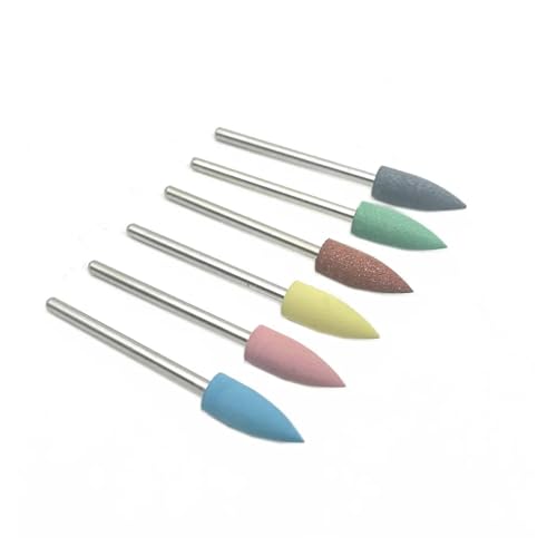Bohrbutten 6 Stück Diamant-Nagelbohrer aus Keramik, 2,35 mm Schaft, for Maniküre(Cs6-9) von YDHSIKK