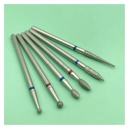 Bohrbutten 6 Stück Diamant-Nagelbohrer aus Keramik, 2,35 mm Schaft, for Maniküre(S6-20) von YDHSIKK