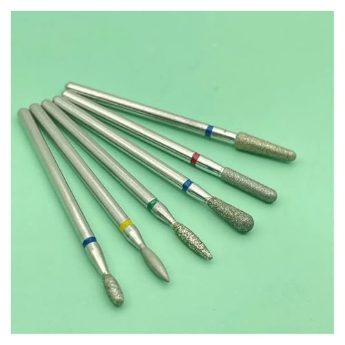 Bohrbutten 6 Stück Diamant-Nagelbohrer aus Keramik, 2,35 mm Schaft, for Maniküre(S6-21) von YDHSIKK