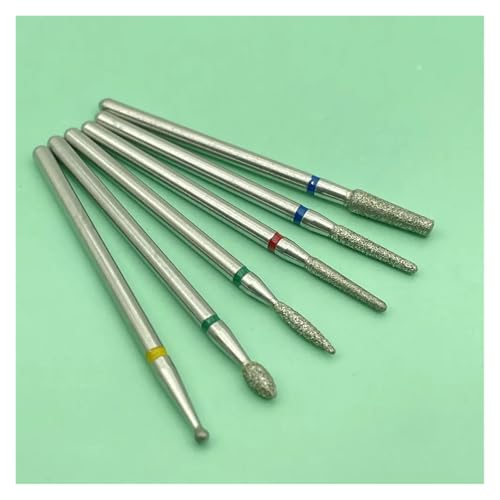 Bohrbutten 6 Stück Diamant-Nagelbohrer aus Keramik, 2,35 mm Schaft, for Maniküre(S6-22) von YDHSIKK
