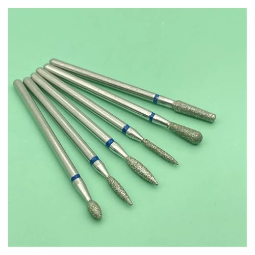 Bohrbutten 6 Stück Diamant-Nagelbohrer aus Keramik, 2,35 mm Schaft, for Maniküre(S6-24) von YDHSIKK