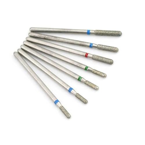 Bohrbutten 7 Stück Diamant-Nagelbohrer, 3/32 Zoll Schaft, Kegelform, for Maniküre- und Pediküremaschinen(Th37-11) von YDHSIKK