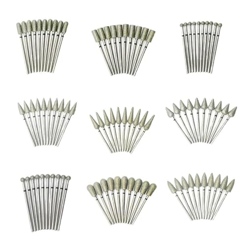 Bohrbutten Diamant-Nagelbohrer, Edelstahl, 2,35 mm (3/32 Zoll), 10er-Pack(3.5xc) von YDHSIKK