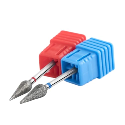 Bohrbutten Diamantfräser 4er Pack for elektrische Nagelbohrer, Maniküre- und Pediküremaschinen, Nagelfeile, Zubehör(Tp-266-050b) von YDHSIKK