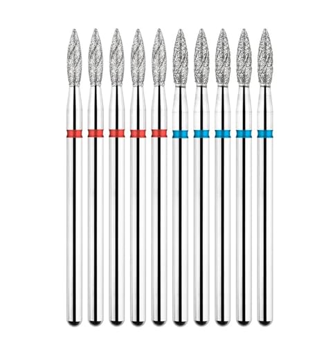 Bohrbutten Nagelbohrer Diamantspitzen Kühlrillen 5er-Pack Mehrfarbig(Tp-dd235r) von YDHSIKK