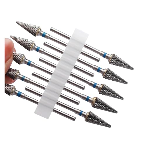 Bohrbutten Packung mit 10 Hartmetall-Erdbeer-Nagelbohrern for Entfernen von Maniküre-Gelpolituren, mehrfarbig(No4 10pc(a20c)) von YDHSIKK