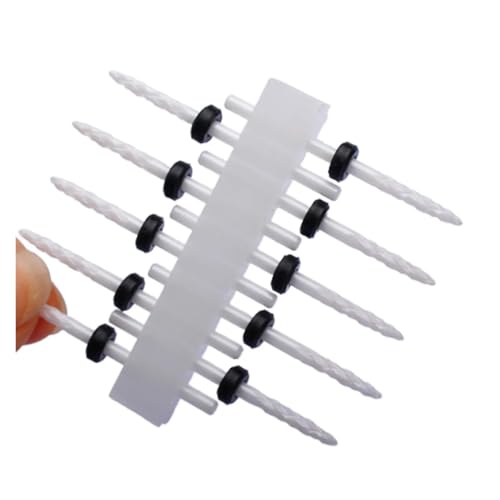 Bohrbutten Packung mit 10 Hartmetall-Erdbeer-Nagelbohrern for Entfernen von Maniküre-Gelpolituren, mehrfarbig(No49) von YDHSIKK