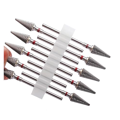 Bohrbutten Packung mit 10 Hartmetall-Erdbeer-Nagelbohrern for Entfernen von Maniküre-Gelpolituren, mehrfarbig(No5 10pc(a20d)) von YDHSIKK