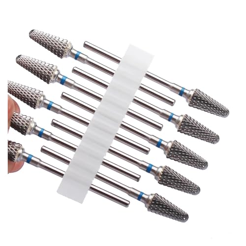 Bohrbutten Packung mit 10 Hartmetall-Erdbeer-Nagelbohrern for Entfernen von Maniküre-Gelpolituren, mehrfarbig(No6 10pc(a3c)) von YDHSIKK