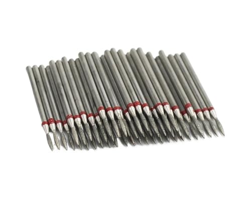 Bohrbutten Packung mit 50 Diamant-Nagelbohrern for die elektrische Maniküre, Nagelhautreinigung und Entfernung abgestorbener Haut(No23) von YDHSIKK