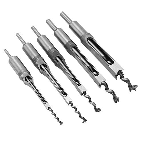 Bohrer 5-teiliges Vierkantlochbohrer-Bohrer-Set, Stemmmeißel, Holzbearbeitungswerkzeug for Holzbearbeitungsaspekte von YDHSIKK