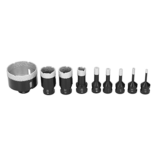 Holzbearbeitungswerkzeug, Diamantlochsäge, Diamant-Lochsäge, 9-teiliges Diamant-Lochsägen-Set, gelötete Diamant-Bohrkernbits von YDHSIKK
