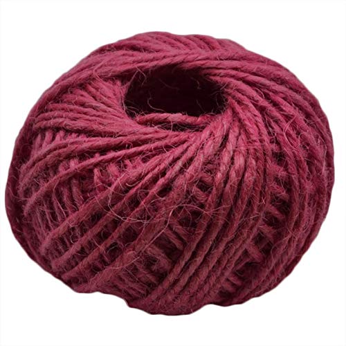 Jutenseil für DIY, Hanfseil für Floristen Dekor, Juteschnur Sackleinen Hanf Seil String 2mm 30M/Rolle Multicolor for Handwerk Geschenk Verpackung(Rose) von YDHSIKK