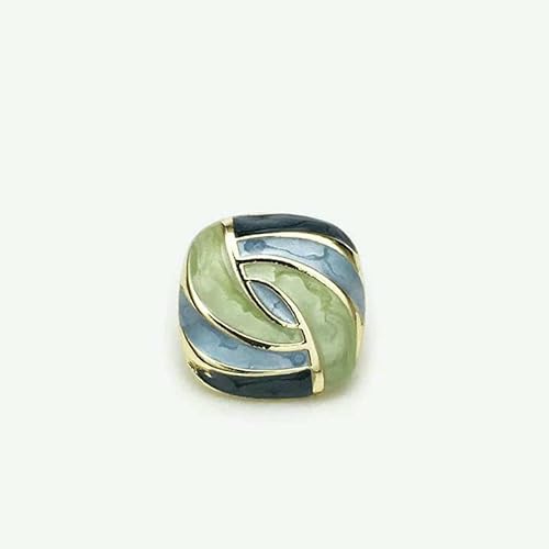 Schaltflächen Bunte Metallknöpfe, gebrannter blauer Palast, quadratischer Blumenknopf, 20 mm(18X20mm) von YDHSIKK