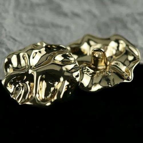 Schaltflächen Knopf Vintage Blatt Anzug Jacke Mantel Strickpullover Metallknöpfe DIY einfacher gewellter Knopf(18mm) von YDHSIKK