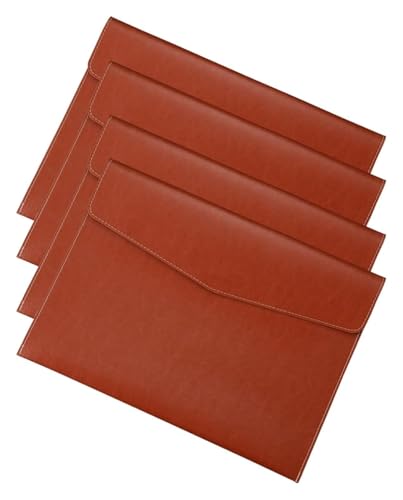 Umschlagmappe Tasche, Dokumentenhalter aus Leder, Aktenordner, Umschlaghülle, A4-Datendateitasche, mehrfarbig, 33 x 24,3 cm(Brown) von YDHSIKK