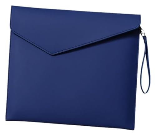 Umschlagmappe Tasche, PU-Dokumentenhalter, Dateiordner, Organizer, Umschlag, Datentasche, mehrfarbig, 275 x 345 mm(Blue) von YDHSIKK