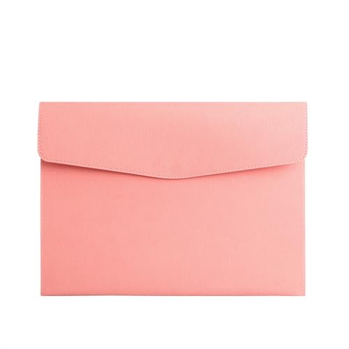 Umschlagmappe Tasche, PU-Leder-Dokumententasche, A4, Datei-Speicher-Organizer, 245 x 330 mm, mehrfarbig, 2 Stück(Pink) von YDHSIKK