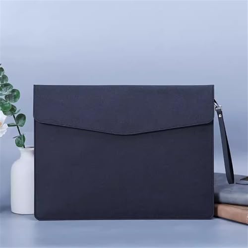 Umschlagmappe Tasche, PU-Leder-Dokumententasche, Aktenhalter, Organizer, Größe A4, 25 x 33 cm, mehrfarbig(Black) von YDHSIKK