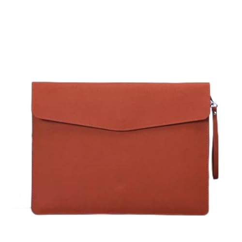 Umschlagmappe Tasche, PU-Leder-Dokumententasche, Aktenhalter, Organizer, Größe A4, 25 x 33 cm, mehrfarbig(Brown) von YDHSIKK