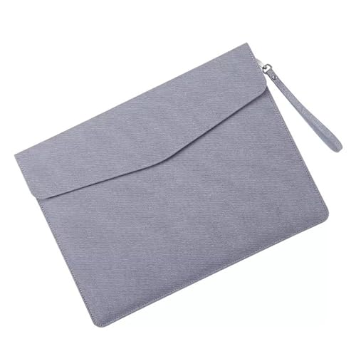 Umschlagmappe Tasche, PU-Leder-Dokumententasche, Aktenhalter, Organizer, Größe A4, 25 x 33 cm, mehrfarbig(Grey) von YDHSIKK