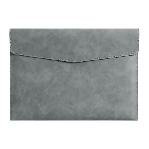 Umschlagmappe Tasche, PU-Leder-Dokumentenumschlaghalter-Organizer-Tasche mit grauer Farbe 331 x 240 mm for Büro, Zuhause, Reisen Umschlagmappe Tasche, PU-Leder-Dokumentenumschlaghalter-Organizer-Tasche mit grauer Farbe 331 x 240 mm for Büro, Zuhause, Reisen von YDHSIKK
