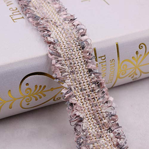 YDHSIKK Polyester-Spitzenband, Spitzenbesatz, 2 Yards, 3 cm Breite, Mehrfarbig, DIY, Kleidungsstück, Nähzubehör, Kopfbedeckungen, Basteln(Style 16 Dark Pink) von YDHSIKK