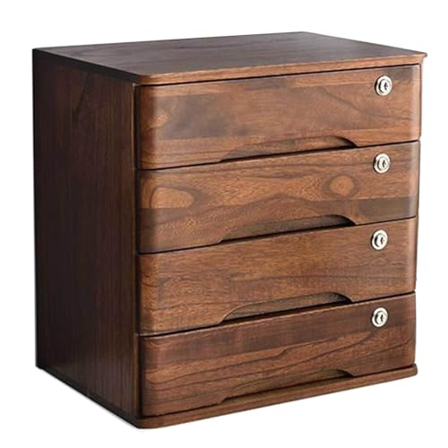 YDHSIKK Schmuckaufbewahrungsbox Reise-Kosmetikaufbewahrung Schmuckschatulle aus Holz, Schubladen-Organizer, Aufbewahrungsbox, 2-lagig, mehrfarbig, mehrere Größen(A,4) von YDHSIKK