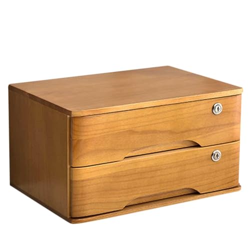 YDHSIKK Schmuckaufbewahrungsbox Reise-Kosmetikaufbewahrung Schmuckschatulle aus Holz, Schubladen-Organizer, Aufbewahrungsbox, 2-lagig, mehrfarbig, mehrere Größen(C,2) von YDHSIKK
