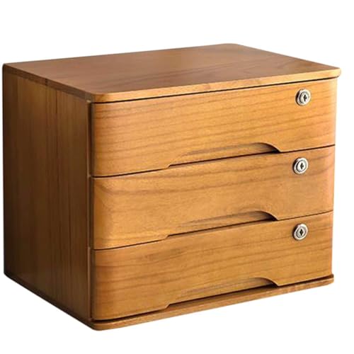 YDHSIKK Schmuckaufbewahrungsbox Reise-Kosmetikaufbewahrung Schmuckschatulle aus Holz, Schubladen-Organizer, Aufbewahrungsbox, 2-lagig, mehrfarbig, mehrere Größen(C,3) von YDHSIKK