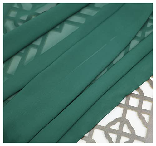 YDHSIKK Voile-bedruckter Chiffon-Stoff, Voile-Stoff, einfarbig, Futterstoff, Chiffonstoff, 150 cm breit, Meterware(Bamboo Green) von YDHSIKK
