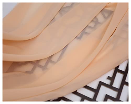 YDHSIKK Voile-bedruckter Chiffon-Stoff, Voile-Stoff, einfarbig, Futterstoff, Chiffonstoff, 150 cm breit, Meterware(Champagne) von YDHSIKK