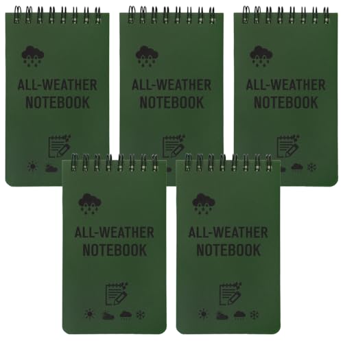 YDHfdc 5 Stück Mini Notizbuch Wasserfest Notizblock Klein mit Top Spirale Pocket Notebook Allwetter Notizbuch Klein mit Raster für Outdoor, Zuhause, Schule, Büro YDHfdc 5 Stück Mini Notizbuch Wasserfest Notizblock Klein mit Top Spirale Pocket Notebook Allwetter Notizbuch Klein mit Raster für Outdoor, Zuhause, Schule, Büro von YDHfdc