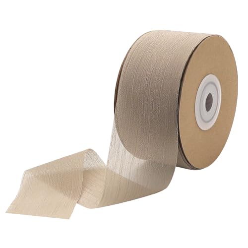 YDHfdc Geschenkband Braun 3,8cm x 23m Schleifenband Hochzeit Chiffon Band Dekoband Geschenkband Breit Seidenband für Geschenkverpackung, Hochzeit Dekoration YDHfdc Geschenkband Braun 3,8cm x 23m Schleifenband Hochzeit Chiffon Band Dekoband Geschenkband Breit Seidenband für Geschenkverpackung, Hochzeit Dekoration von YDHfdc
